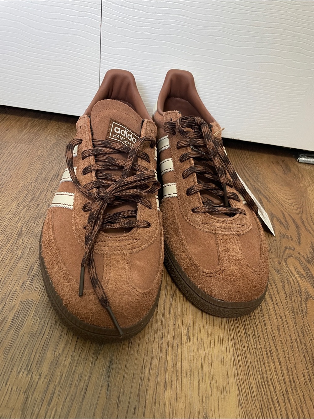 Adidas Handball Spezial Size 9.5 Mens Brown White Gum KJ6016 - NEW no box - Picture 2 of 10